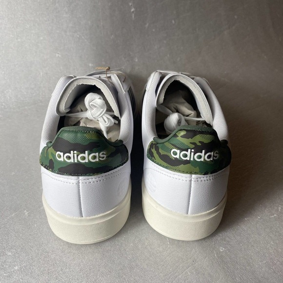 NIB adidas Grand Court 2.0 Men's 11.5 White Green Camo Casual Shoes GW7170 - Picture 4 of 9